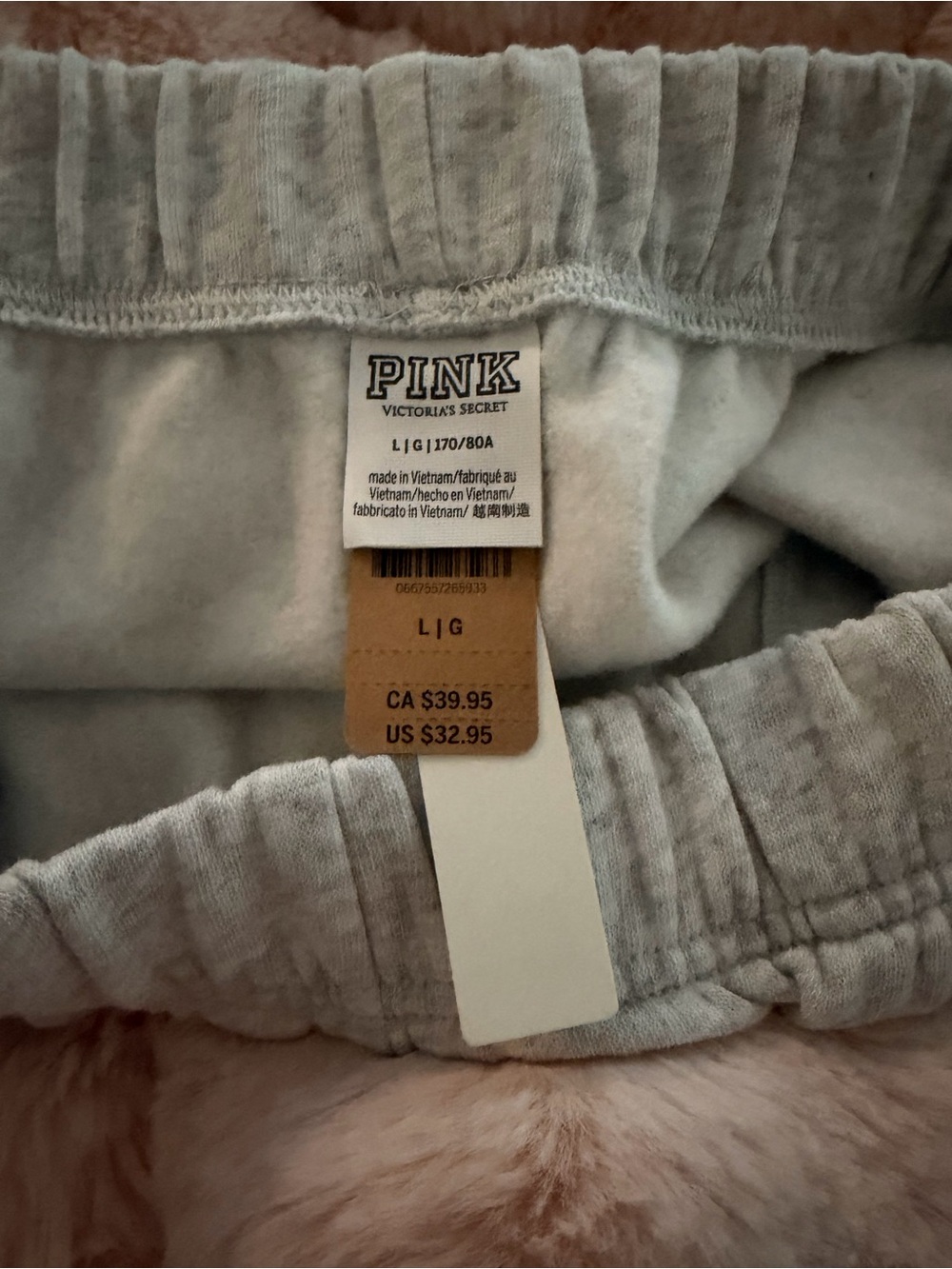 PINK Victoria's Secret Light Gray Athletic Shorts